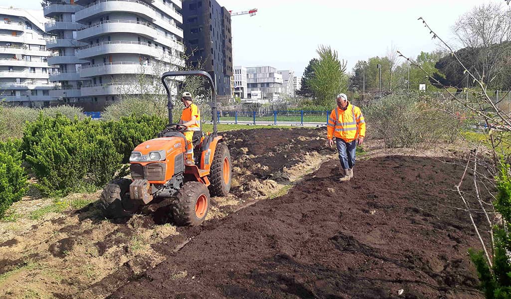 Travail au sol Parc Buhier Bordeaux